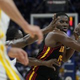 Capela et les Hawks ont subi la loi des Warriors mercredi KEYSTONE/AP/Godofredo A. Vásquez